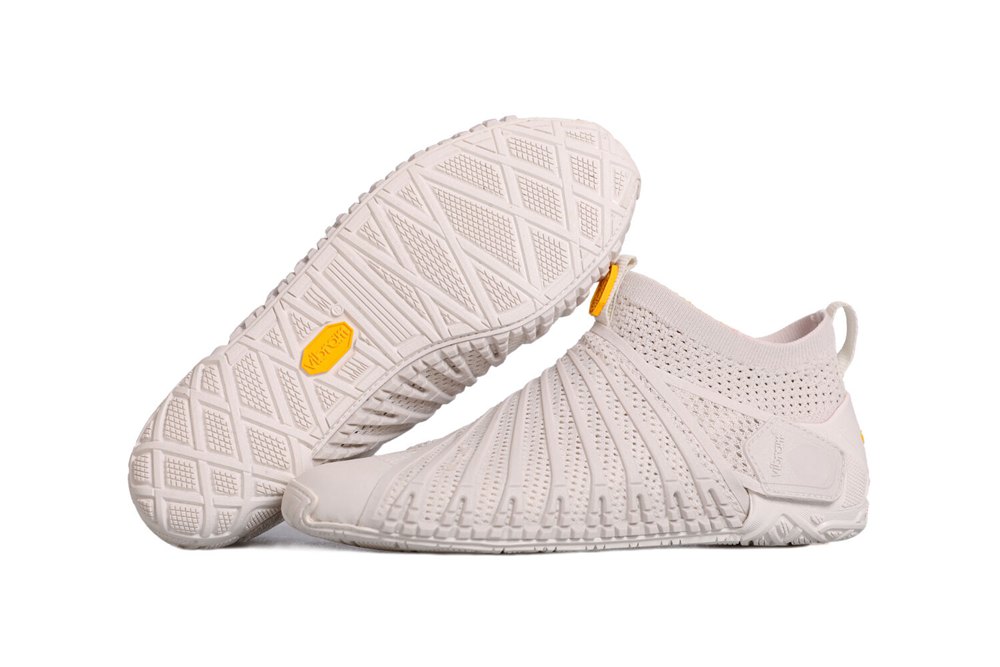 Vibram Furoshiki Womens Shoes - White - Knit High - 48201-UJVY